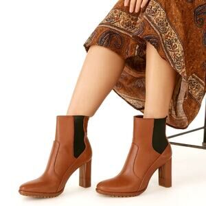 Ulla Johnson 6 Clement $645 Chelsea Boots Saddle Leather Pull On Ankle Brown 36